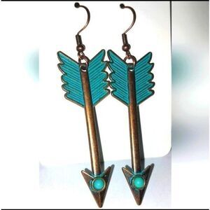 Vintage bow and arrow earrings